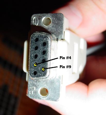 fig. 2 - This is a plug... Labeled (again) is Pin 4 and 9.